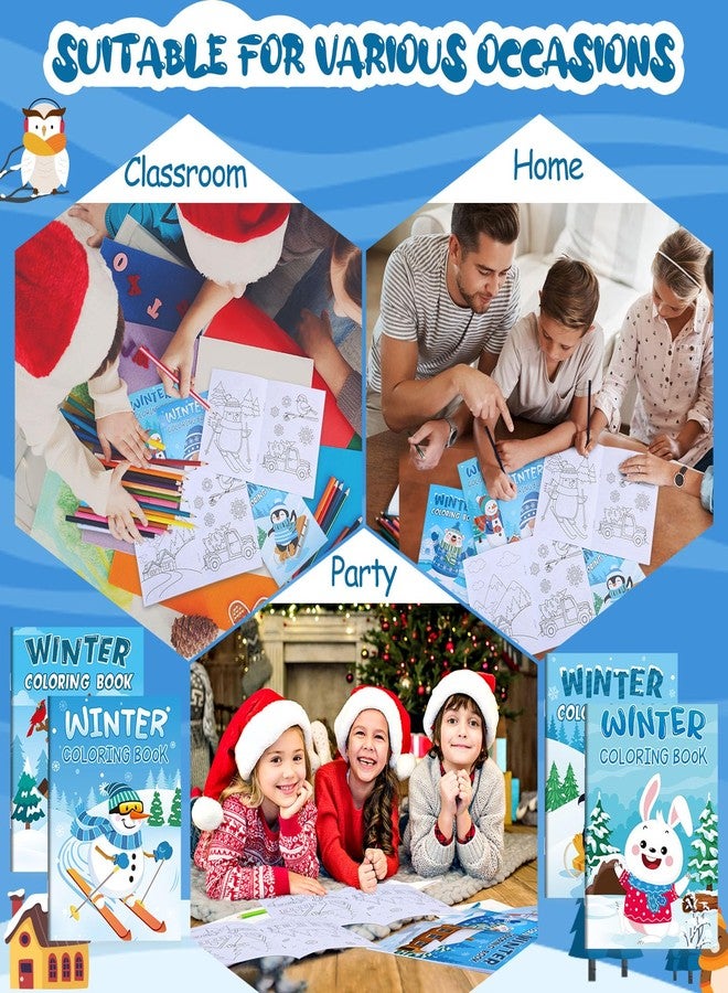 Containlol 48 Pcs Winter Coloring Books Mini Penguin Reindeer Snowman Activity Books Bulk Polar Animals Party Favors for Winter Holiday Gifts Xmas Goodie Bags Stuffers Home Classroom Activity Supplies - Image 5